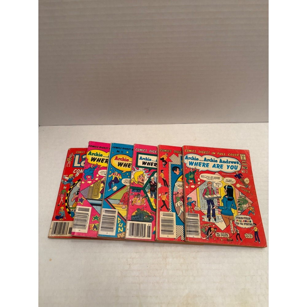 Vintage Archie Comics Digest Lot of 6 Jughead Laugh Where Are You 1970s Bronze